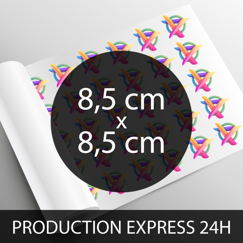 Impression DTF cœur 8,5 x 8,5 cm - Production Express 24h