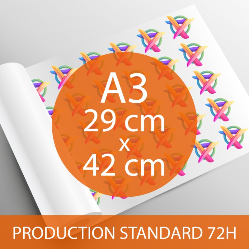 Impression DTF A3 42 x 28 cm - Production Standard 72h