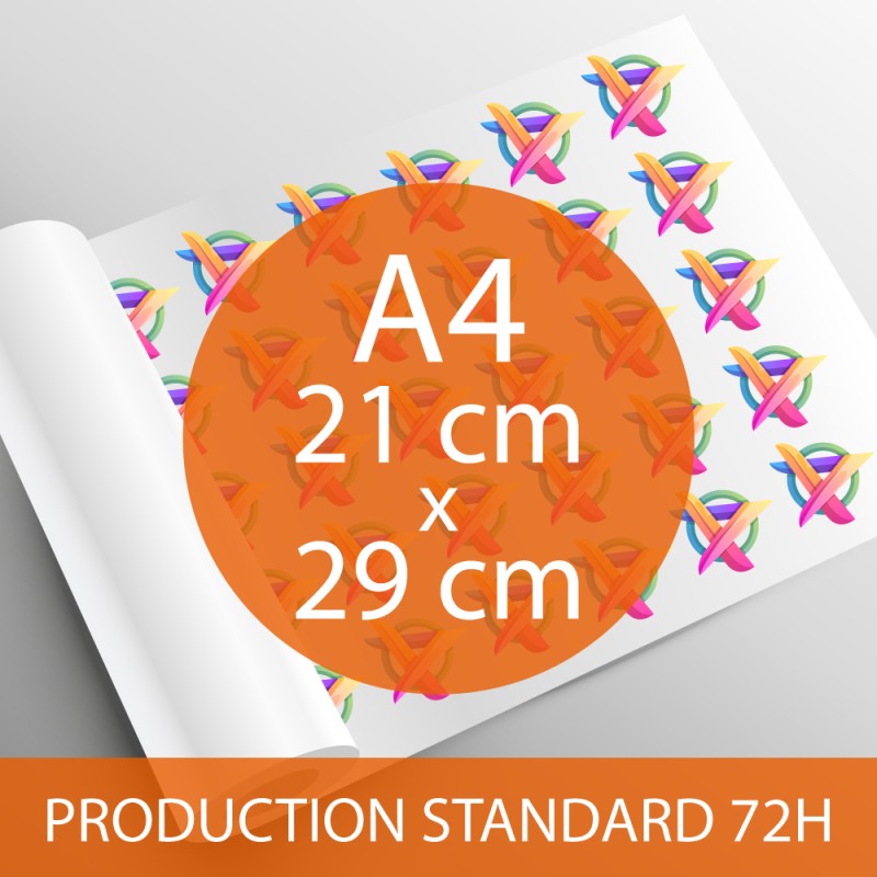 Impression DTF A4 21 x 28 cm - Production Standard 72h